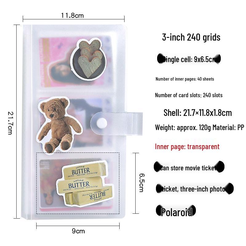 3-дюймовый прозрачный фотоальбом Polaroid Mini для фотографий, билетов и открыток Скрапбукинг