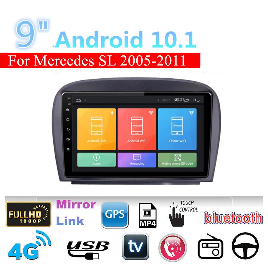 9'' Android 10.1 Stereo Radio GPS WiFi For Benz SL350 SL500 SL63/65 AMG 2005-11