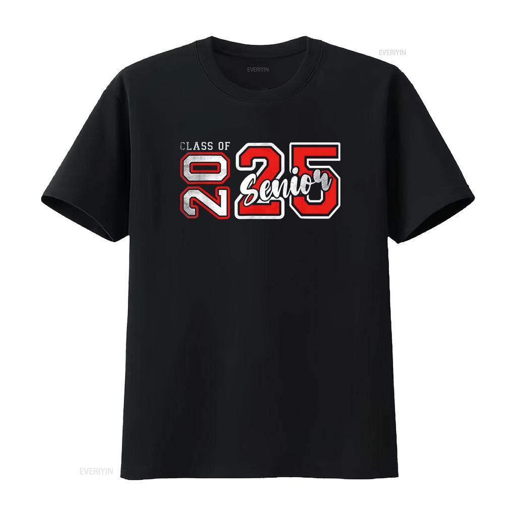 Vintage Seniors Graduation 2025 Senior Class of T Shirt vintage Washed Stylish homme Stretched Soft Top For Everyday Wear