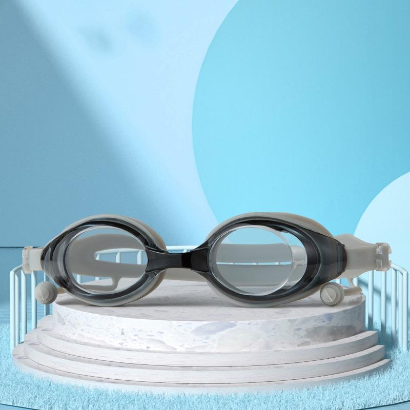Регулируемые взрослые водонепроницаемые противотуманные плоские легкие большие оправы для гонок силиконовые очки для плавания с берушами