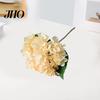 Decorative Fake Flowers Artificial Hydrangea with Green Leaves Stem Realistic Flower Wedding Lifelike Blooms Home Office Table Centerpiece Faux Floral