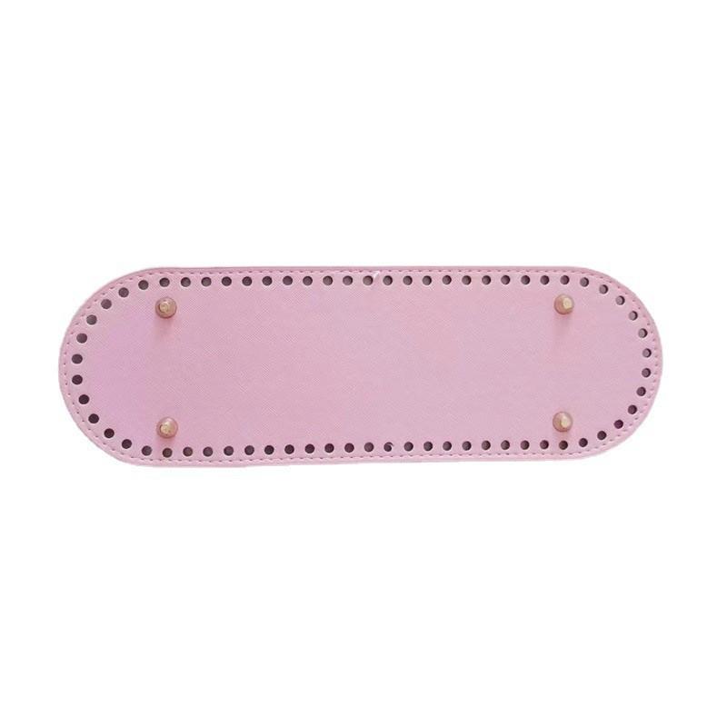 Handmade Woven PU Crossgrain Oval Bag Base, 30x10cm
