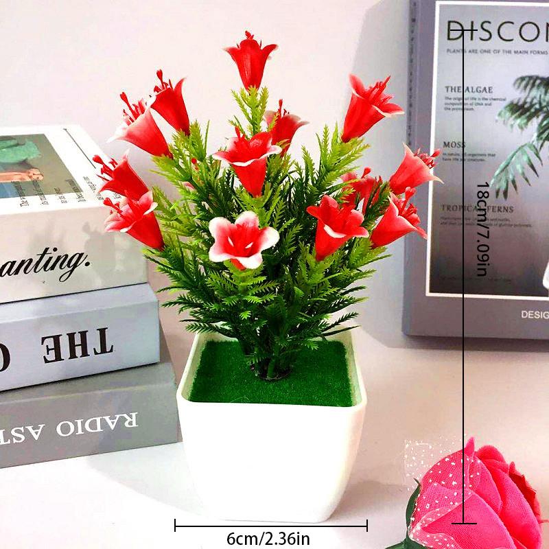 1 шт. Искусственные растения бонсай, маленькие цветы в горшке, искусственные растения, украшения в горшках для украшения стола в доме, комнате, декор для сада отеля