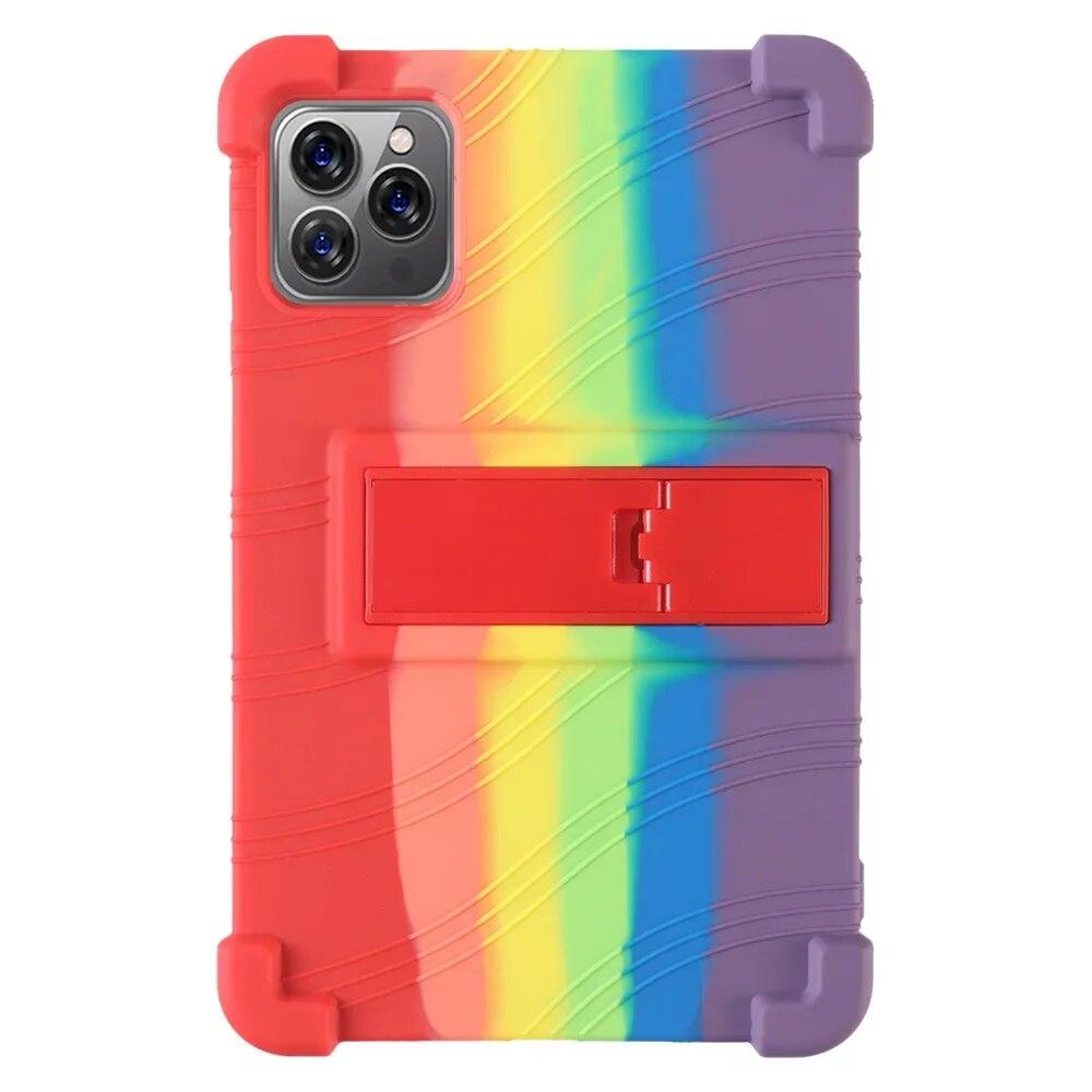 For PRITOM B8 Tablet 8.0 Inch Tablet Case Super Shockproof Soft Silicone Protective Case Stand Cover Drop Resistance