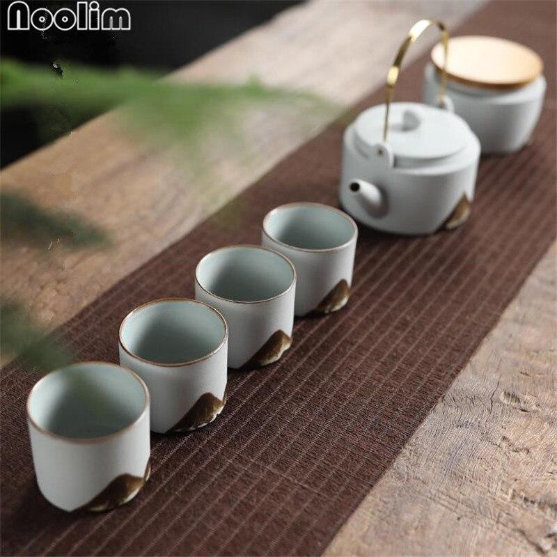 Ручная роспись горные керамические чашки грубая керамика китайский чайный сервиз кунг-фу чайная посуда ручной работы