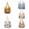 Simple Multicolor Flower Woven Bag Hollow Bohemian Style Knitting Tote Bag Large Capacity Handbag Hollow Shoulder Bag Seaside