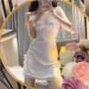 Pure Desire Ice Silk Lace Nightdress with Chest Pad - Sexy Summer Style for Women and Students