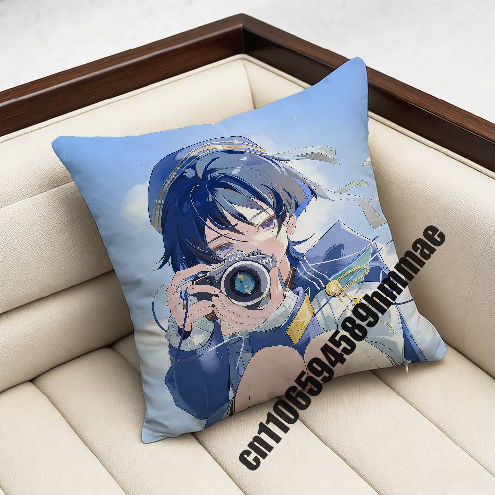For Scaramouche Wanderer Genshin Impact Throw Pillow Case Sham 45X45Cm 35X35Cm Square Home Pillowcase Cushion Cover