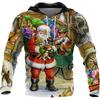 Christmas 3d Printed Sweater Autumn Santa Claus Fashion Shirts For Men Holiday Clothing Hoodies Men Clothing Streetwear