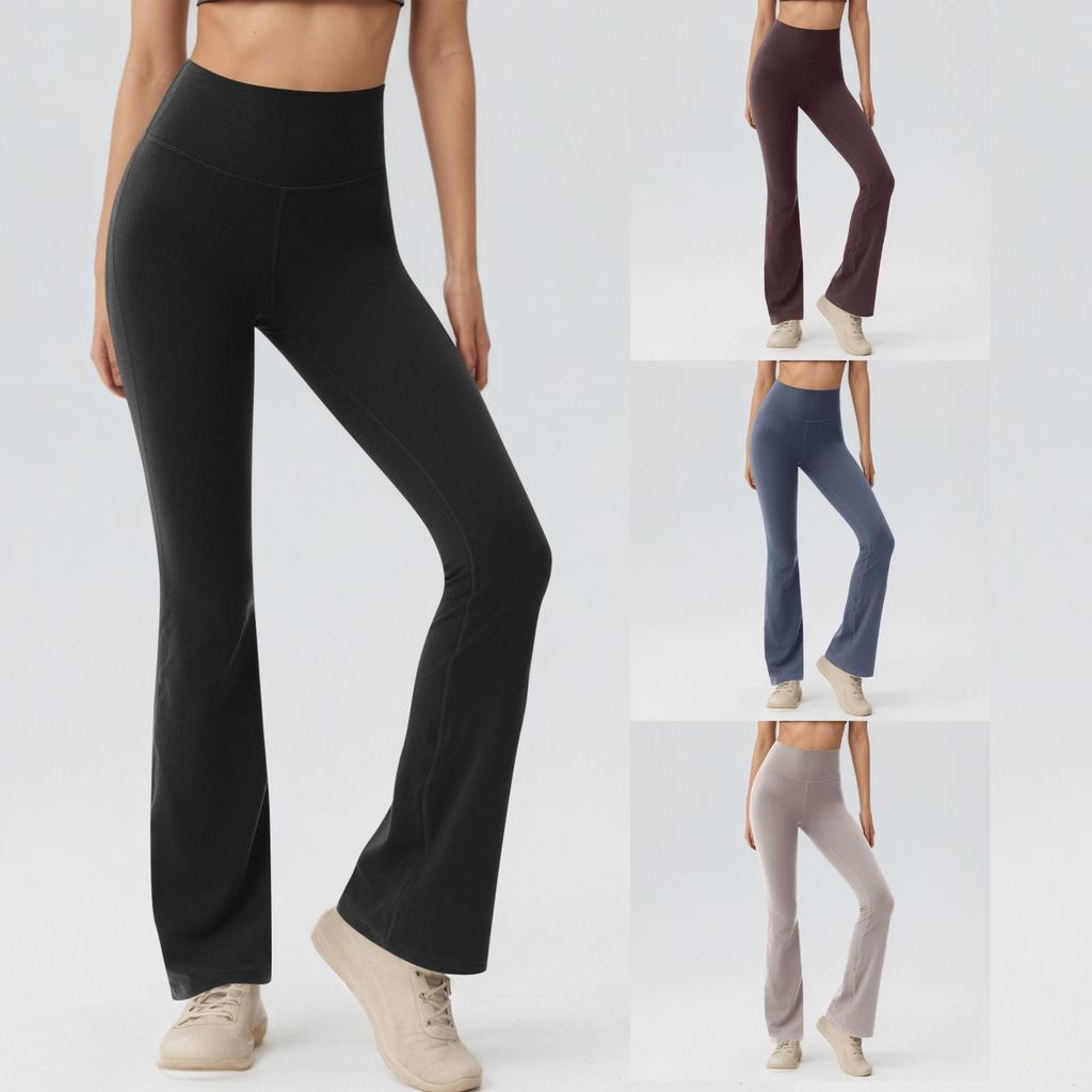 Girls Flare Leggings Kids Bell Bottom Cross High Waisted Dance Yoga Flared Pants