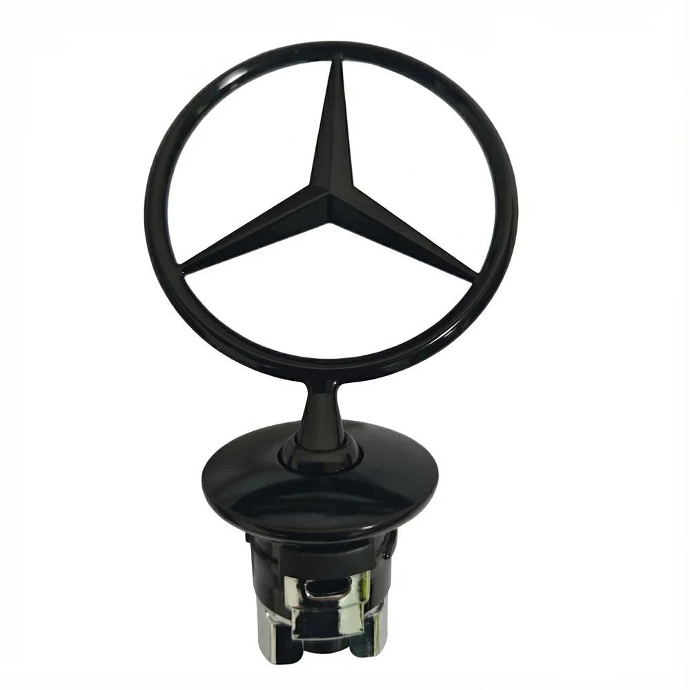CQW1 Car Bonnet Label Badge 3D Star Zinc Alloy Car Front Hood Emblem Mercedes Benz W203 W204 W205 W206 W212 W213 W222 W223 E300 WWWA