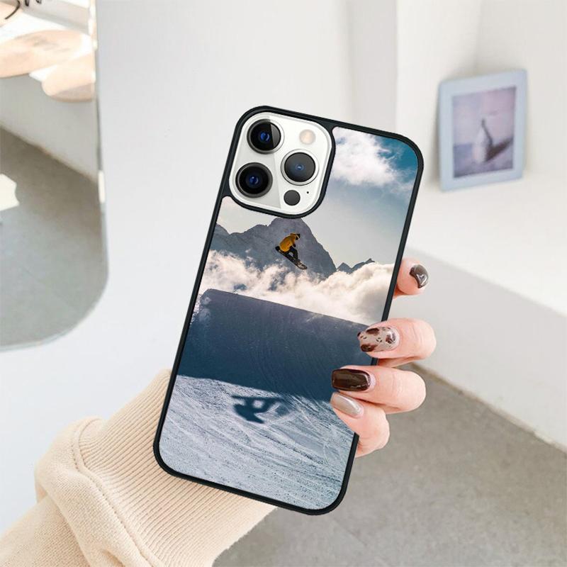 Чехол для телефона iPhone 17 Air 16 15 14 11 12 13 Pro MAX Plus с изображением катания на лыжах, снега, сноуборда, лыж coque Cover Shell
