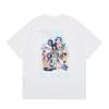 Casablanca Print Loose Fit Unisex Short Sleeve T-Shirt Streetwear Casual Cotton Tee