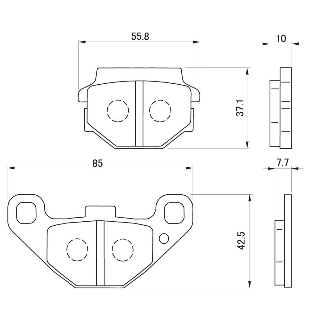 Daytona 72457 Brake Pad for Motorcycles, Hyper Sintard Pad (Sintered Metal Pad), Eliminator 400
