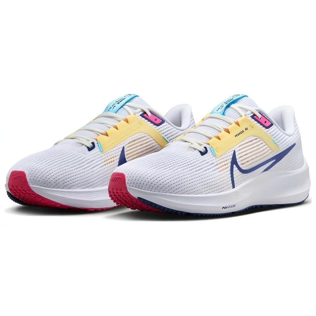 Nike Air Zoom Pegasus 40 White Deep Royal Pink Women Sneakers Photon-Dust Fierce-Pink Deep-Royal-Blue DV3854-105