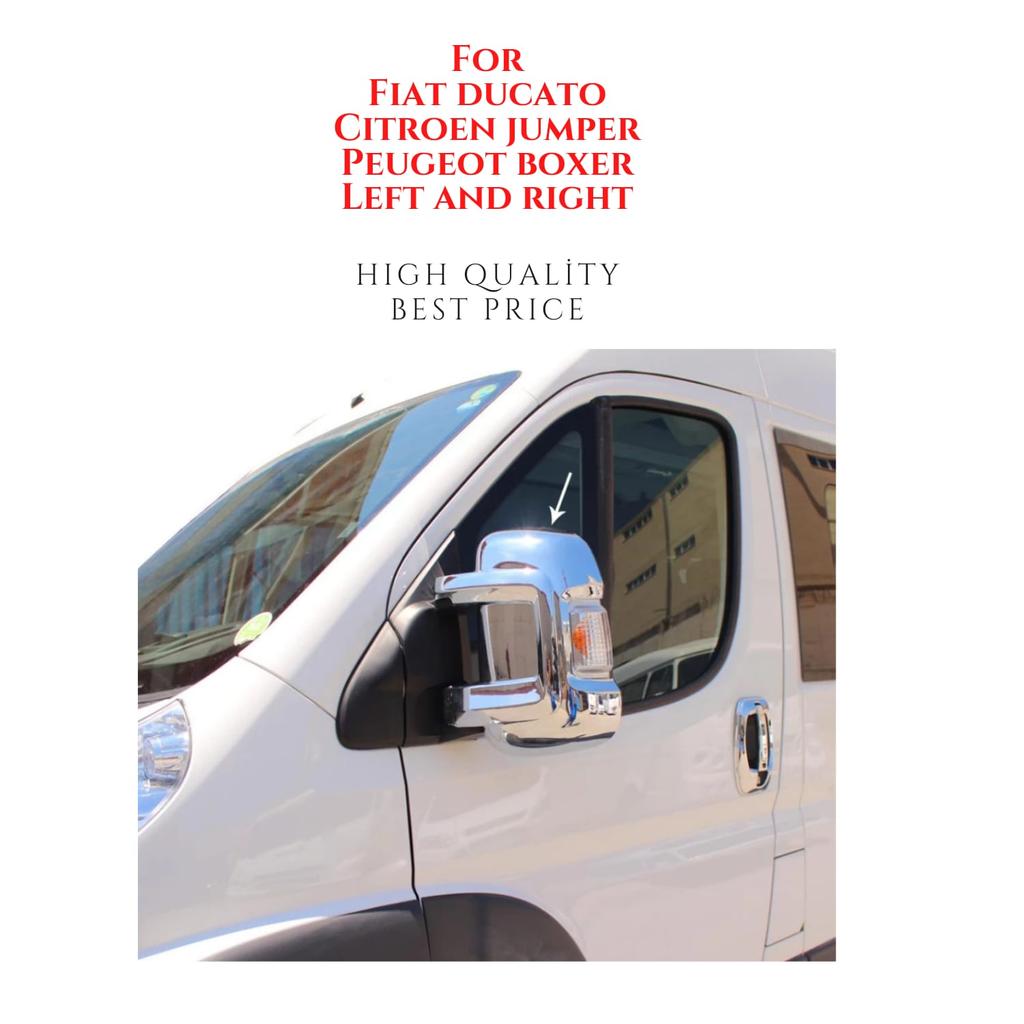 ABS Хромированная крышка зеркала Комплект из 2 предметов для Fiat Ducato 2006 и более поздних версий Хромированное литье для укладки Модифицированные аксессуары для бега