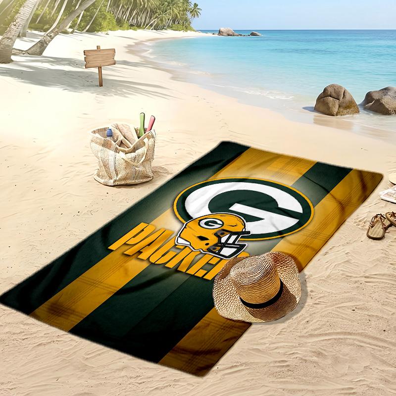Green Bay Packers Print Beach Towel Soft Portable Quick?dry Towel For Pool Summer Vacation Outdoor Sport