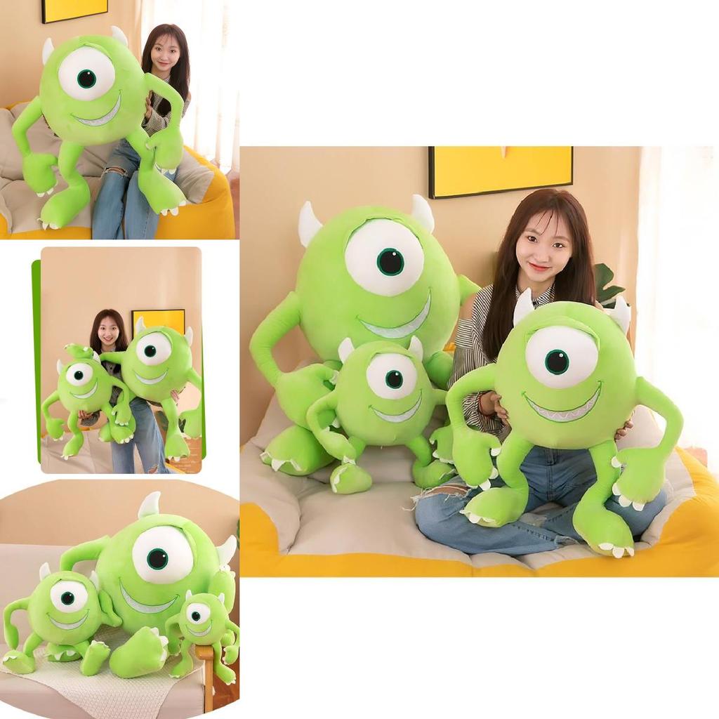 Cute Green Monster Plush Toy Big-eyed Stuffed Doll Perfect Birthday Present