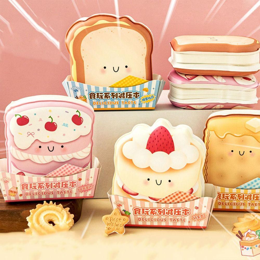 Creative Cartoon Cake Notepad Cartoon Toast Squishy Notebook Notepad Student Supplies