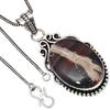 Pendant Designer Jasper Gemstone Valentine'Day Gifted Silver Jewelry 2.25"