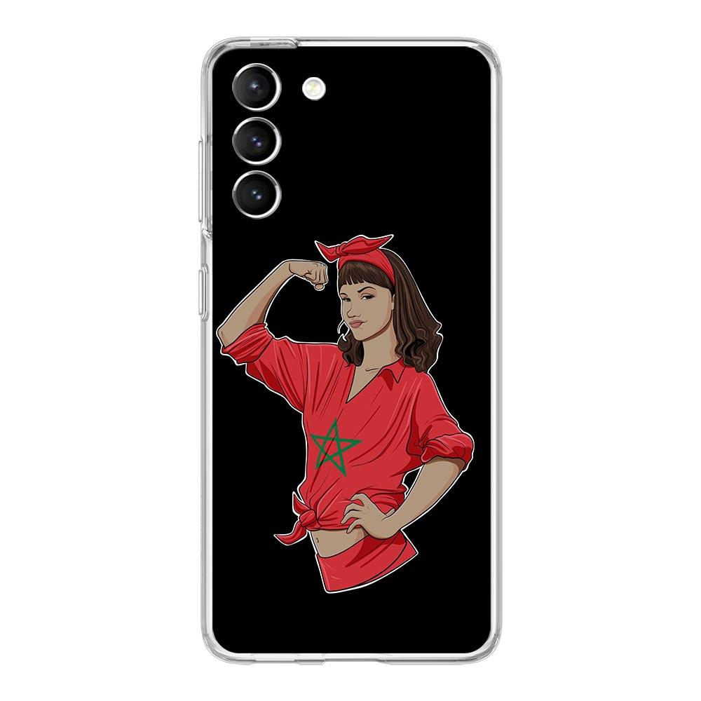 Чехол для телефона с флагом Марокко и футбольным мячом для Samsung Galaxy S22 5G S20 Ultra S21 FE 5G S10E S9 S8 S10 Plus Note 20 10, прозрачный силиконовый чехол