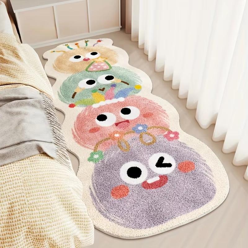 Imitation Cashmere Living Room Carpet Warm And Cool In Color Crayon-Style Small New Bedroom Bedside Rug Home Decor Item