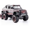 1/22 Benz G63 AMG 6x6 V12, внедорожная черная модель пикапа, игрушечный автомобиль из цинкового сплава со звуком и светом для детей, подарок для мальчиков и девочек