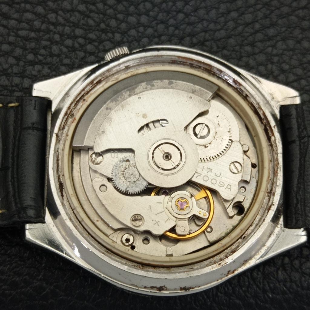 ЯПОНИЯ ВИНТАЖ SEIKO 5 АВТОМАТ 7009A МУЖСКИЕ ЧАСЫ С ЧЕРНЫМ ЦИФЕРБЛАТОМ a702352-5