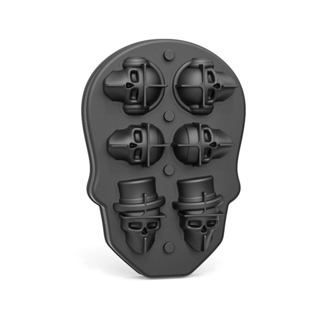 Хэллоуин 3D Формы для торта в виде черепа Силиконовые Формы для печенья своими руками Форма для льда Большая форма для торта в виде черепа Хэллоуинский декор Вечеринка по случаю дня рождения