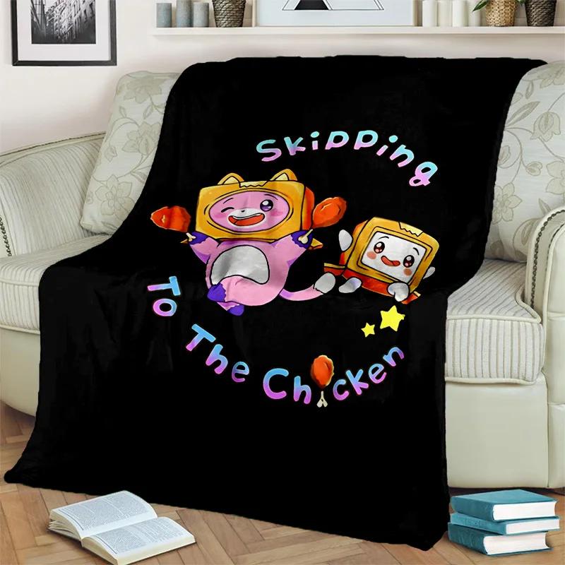 Одеяло Happy Foxy Boxy и Rocky Lankybox, мягкое одеяло для дома, спальни, кровати, дивана, пикника, путешествия, офиса, одеяло, детское одеяло