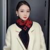 Women's High-End Korean Style Warm Shawl - 2025 Autumn/Winter Fashionable Thick Scarf