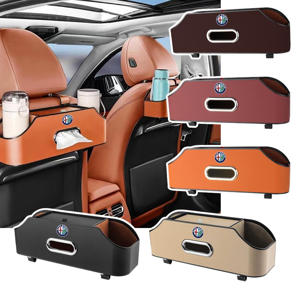 Car Backseat Organizer Hanging Seat Back Tissue Water Cup Holder For Alfa Romeo Giulietta GT 159 147 Giulia F1 Stelvio Volante vs2
