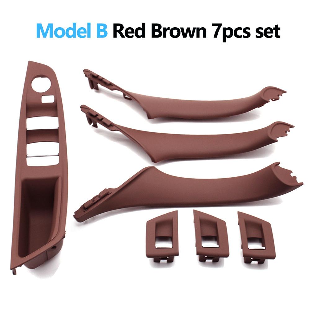 7pcs Set LHD Interior Armrest Door Handle Panel Ide Trim Cover For BMW 5 Series F10 F11 F18 520i 523i 525i 528i 535i