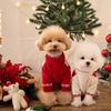 Puppy Dog Sweater Teddy Bigbear Small Dog Cat Two Feet Knit Autumn Winter Snowflake Christmas Pet Clothing