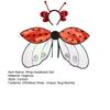 Bee Ladybug Wing Set with Headband Organza Costume Accessories for Kids Adults Dress-Up Party Decor for Performances Holiday Events