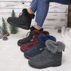 Женские зимние ботинки широкой полноты с флисовой подкладкой - Короткие утепленные зимние ботинки для экстремального холода, Плюшевые ботильоны