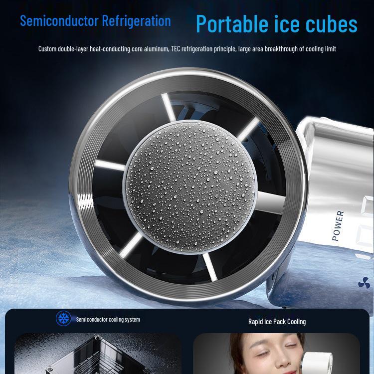 Portable High-Speed Handheld Fan with Long Battery & Retractable Charging Cable - 2025 Model