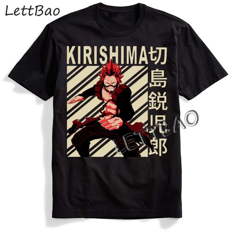 Harajuku Anime My Hero Academia Men T Shirt Summer Harajuku Casual Loose Ulzzang Cute Cartoon Graphic
