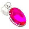 Natural Pink Rubillite Gemstone 925 Sterling Silver Jewelry Pendant 2.05" H9j58