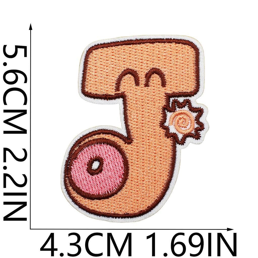 Animated Kitten Embroidery Cloth Sticker, Clothes Bag Decoration, Puppy Letter Computer Embroidery Label, English Letter Patch Sticker