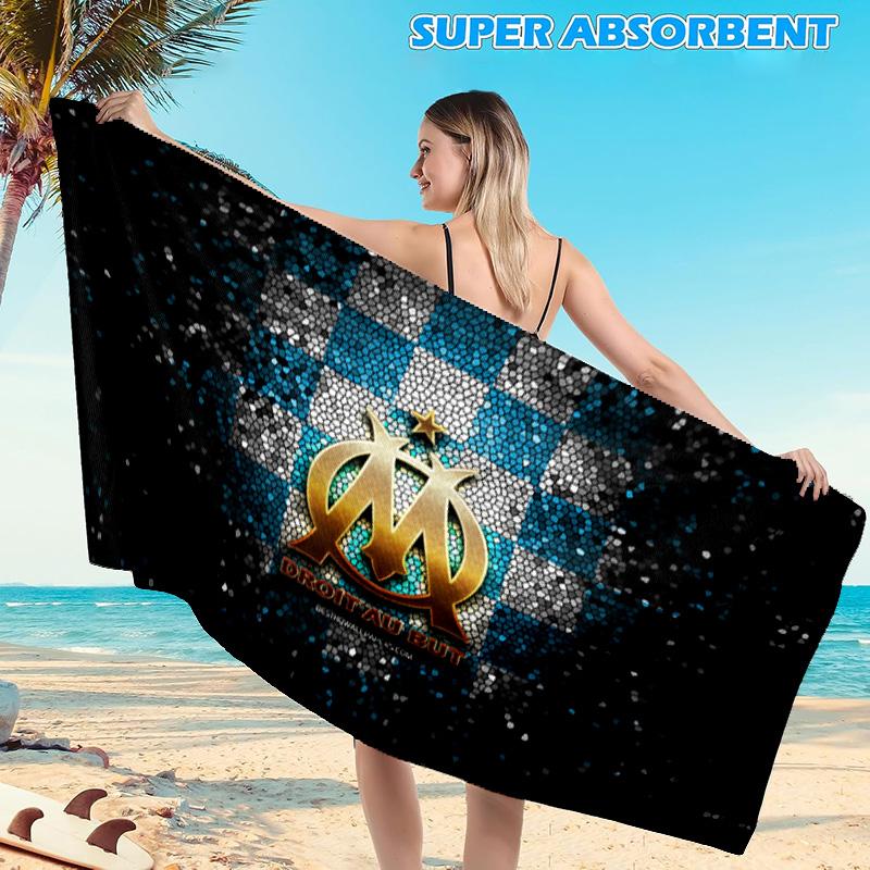 1PC Golden Marseille Emblem Beach Towel, Microfiber Beach Towel, Perfect For Pool, Beach, Travel, Home Decor Beach Party Fan gifts