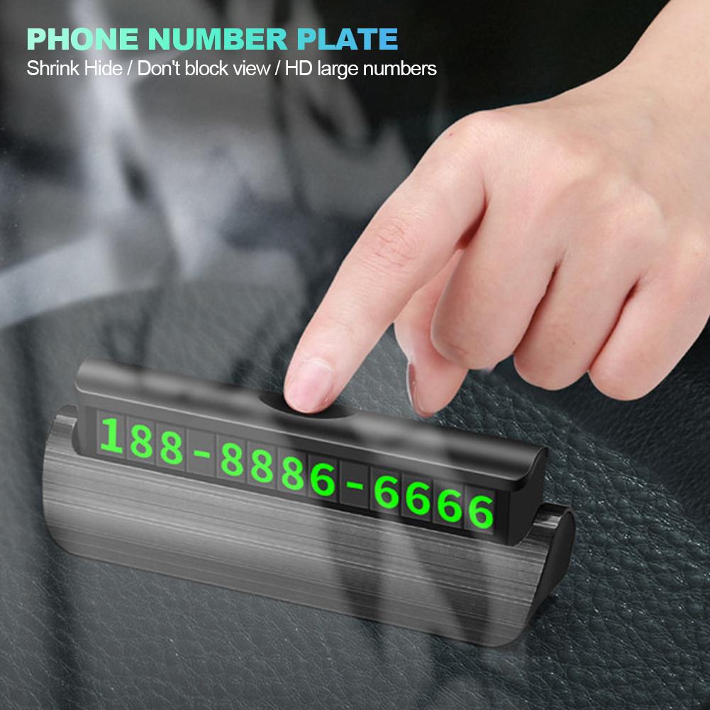 Скрытый светящийся автомобильный номерной знак, автомобильная наклейка, ночник, номер телефона в автомобиле для стайлинга автомобилей, временная парковочная карта