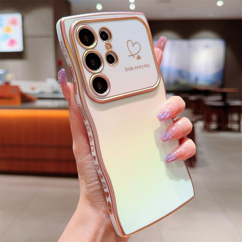 Большое окно гальванический Samsung S11Ultra Apple iPhone 11 боковая любовь чехол для мобильного телефона защитный чехол