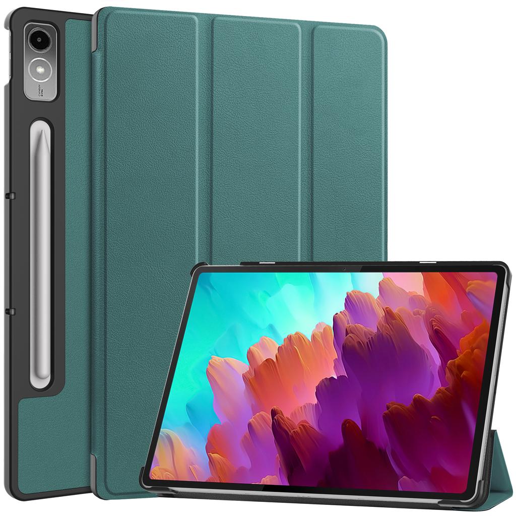 Flip Leather Cover for Lenovo Tab P12 Xiaoxin Pad Pro 12.7 Inch 2023 TB-371FC Ultra Slim PU Tri-Folding Stand Magnetic Smart Case