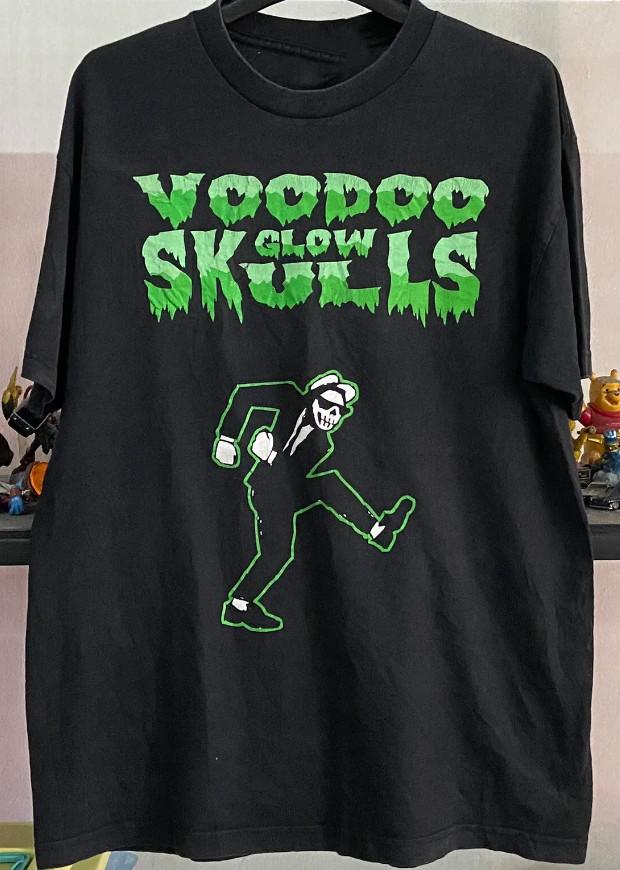 Vtg VOODOO GLOW SKULLS Band Ska Punk Tour Cotton Black Full Size Shirt CM248