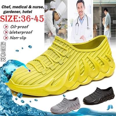 Мужская/женская сверхлегкая обувь для повара, легкая водонепроницаемая маслостойкая кухонная обувь из ЭВА, удобные тапочки унисекс, садовая безопасная противоскользящая дождевая обувь