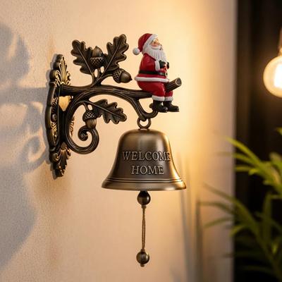 Металлический дверной звонок в деревенском стиле, настенный, для украшения входной двери, крыльца или дома. Винтажный обеденный звонок для наружного использования.