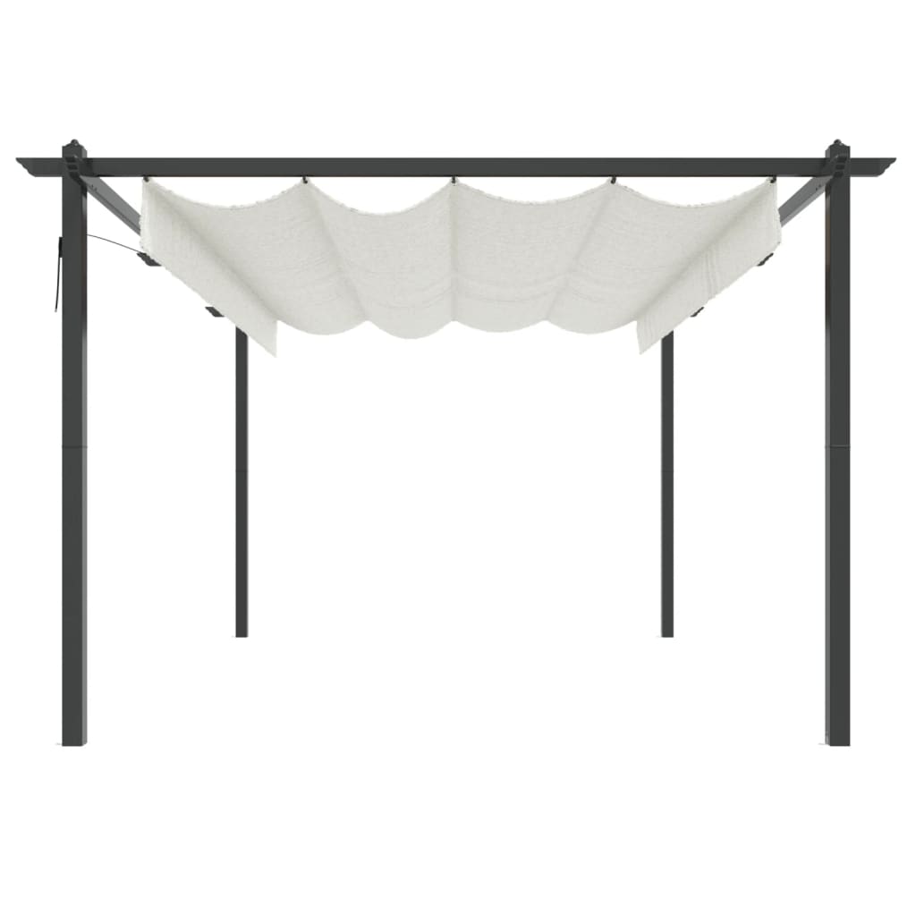 Retractable Roof Pavilion 4x3 m Cream