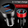 Car Phone Charger Fast Charging Plug Play LED Display Screen Dual USB Smart