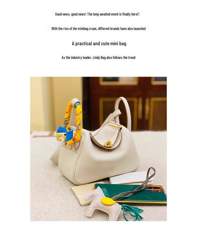 Мини-сумка Lindy 2025: Женская сумка через плечо и через плечо из коровьей кожи First Layer Lychee